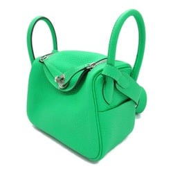 Hermes Lindy Vert Comic Shoulder Bag Leather Taurillon Clemence Women's Green