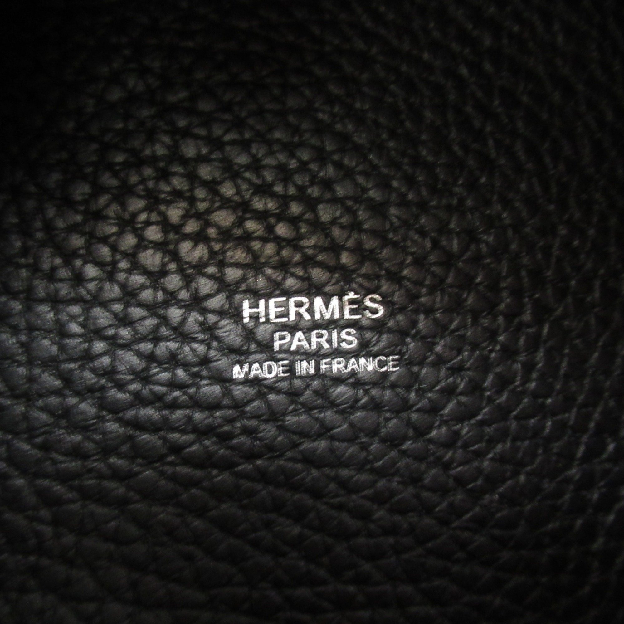 Hermes HERMES Picotin Lock MM Black Handbag Bag Leather Togo Women's