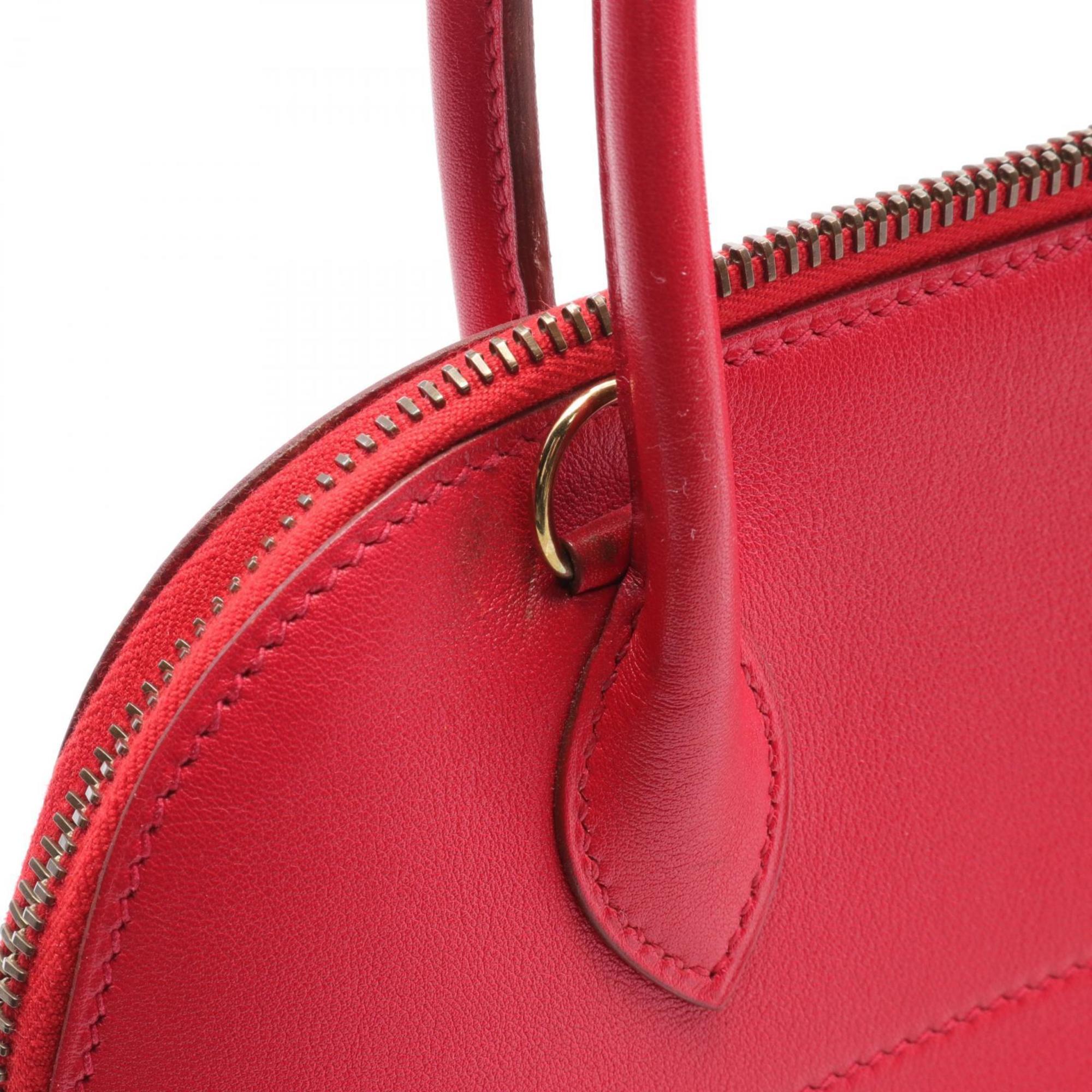 Hermes HERMES Bolide 27 Rouge vif Handbag Bag Veau Gulliver Women's Red