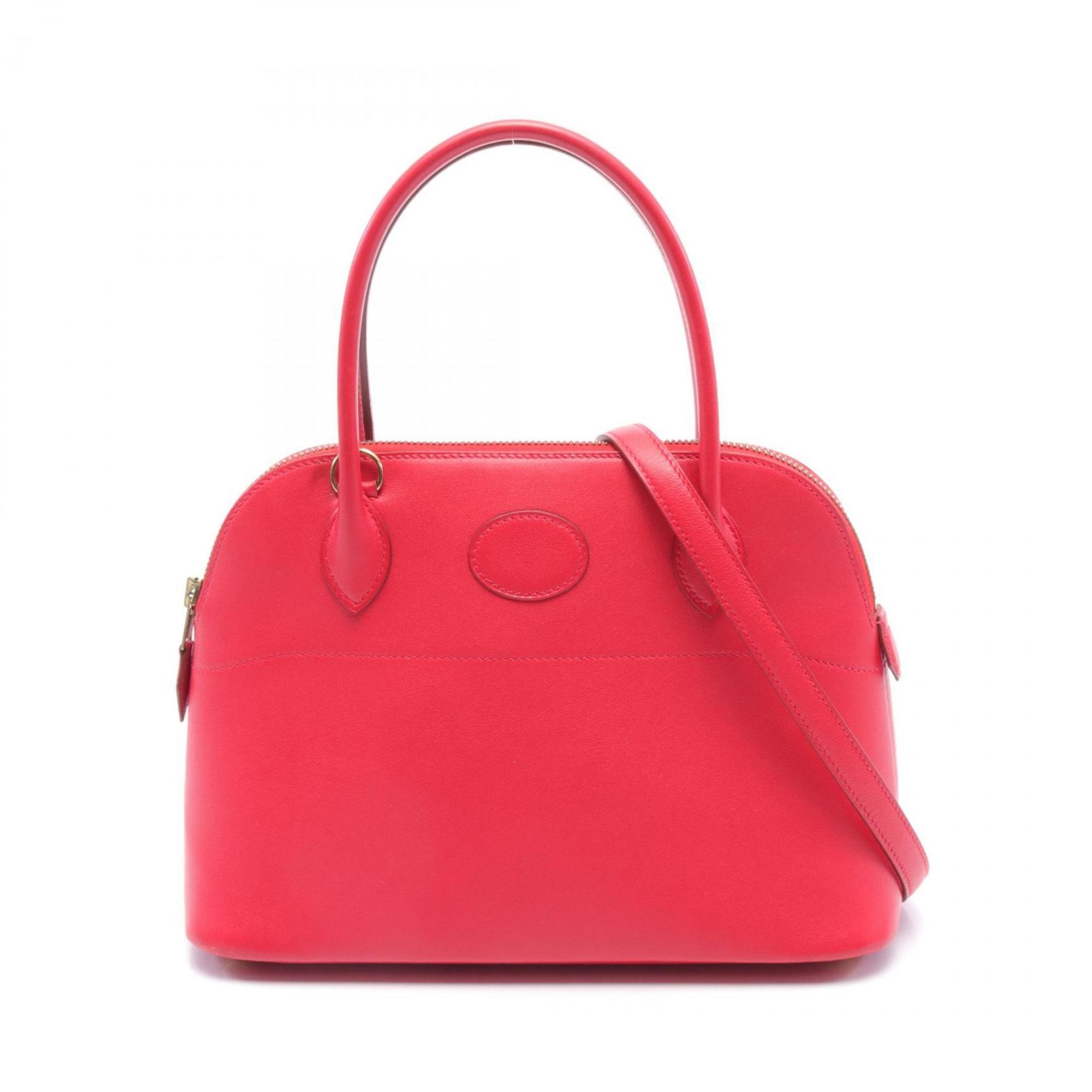 Hermes HERMES Bolide 27 Rouge vif Handbag Bag Veau Gulliver Women's Red