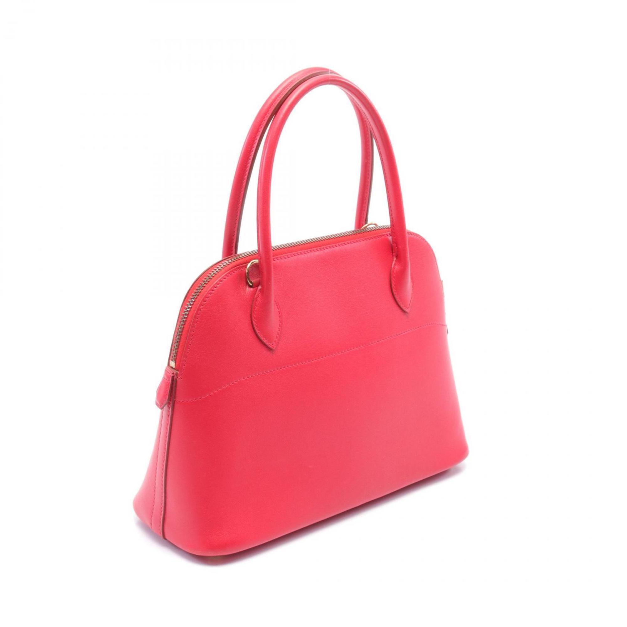 Hermes HERMES Bolide 27 Rouge vif Handbag Bag Veau Gulliver Women's Red