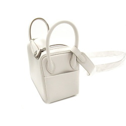 Hermes Lindy Verso 2-way shoulder bag, leather, Swift women's, white