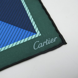 CARTIER Scarf Muffler/Scarf Silk Women's Navy Green