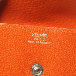 Hermes HERMES Levan Quatre Wallet/Coin Case Wallet Chevre Women's Orange