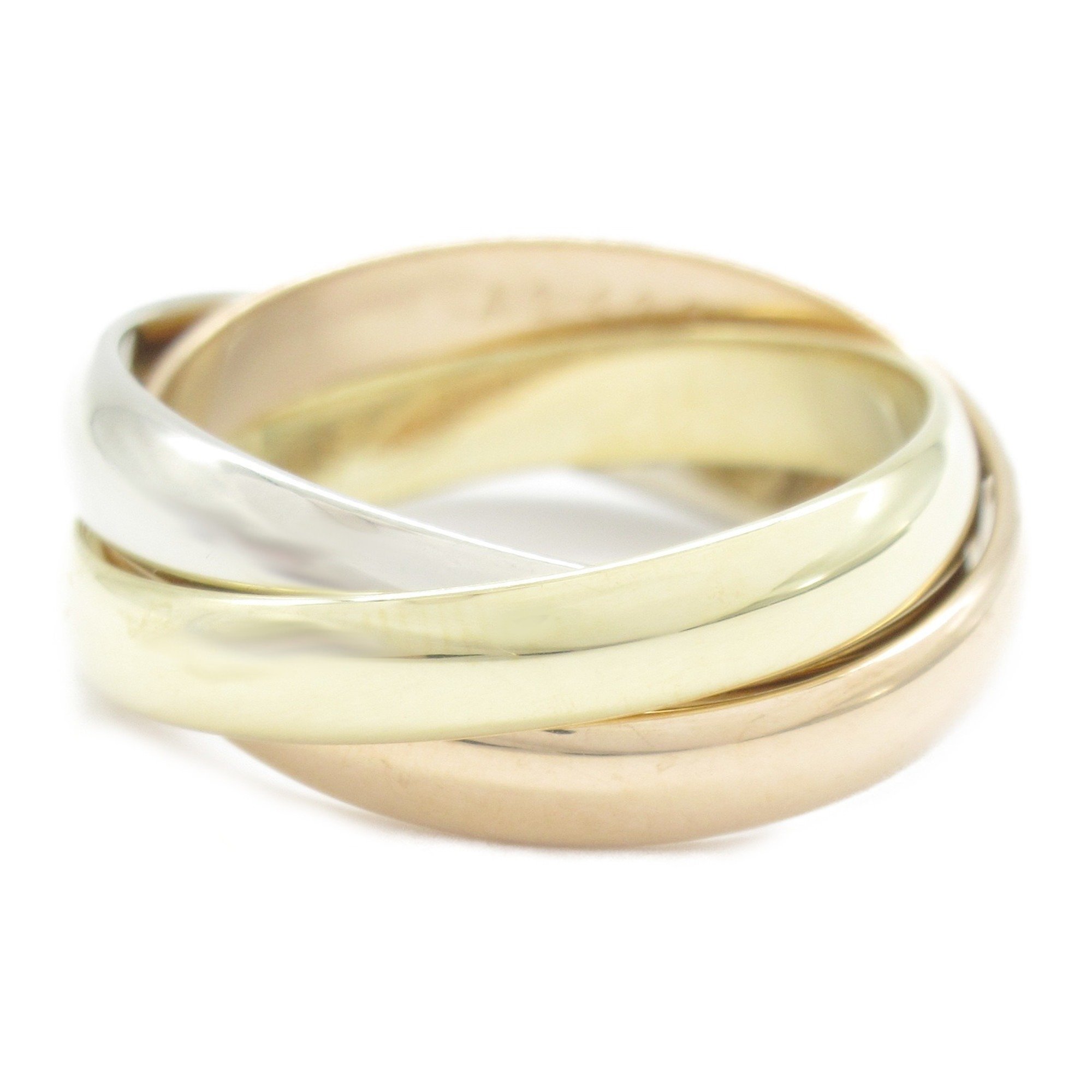 Cartier Trinity Ring, K18 (yellow gold), K18WG (white (pink Ladies, Gold