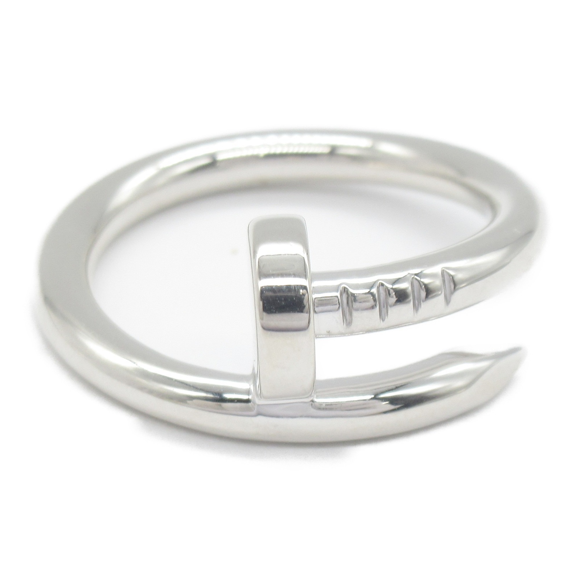 CARTIER Juste un Clou Ring, K18WG (White Gold), Women's, Silver, B4099200