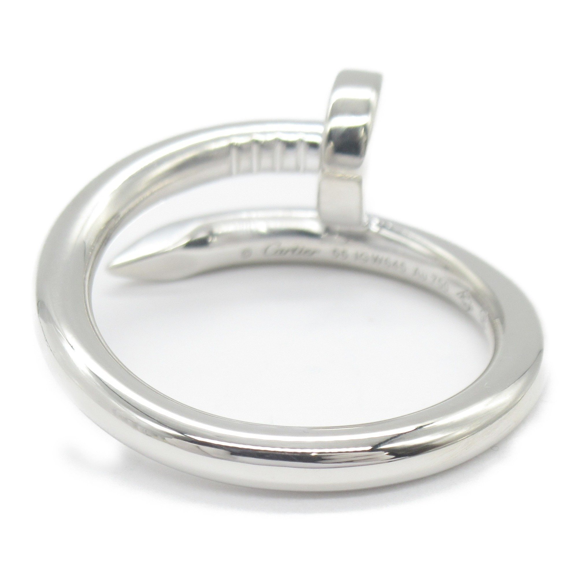 CARTIER Juste un Clou Ring, K18WG (White Gold), Women's, Silver, B4099200