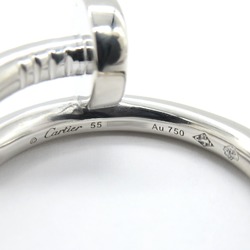 CARTIER Juste un Clou Ring, K18WG (White Gold), Women's, Silver, B4099200