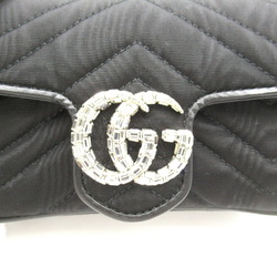 Gucci GG Marmont Waist Bag 2-way Shoulder Nylon Women's Black 746608FAB7Y1155