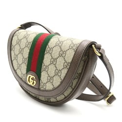 Gucci GG Supreme OPHIDIA Shoulder Bag Canvas Women's Beige Brown Ebony 75730996IWG8745