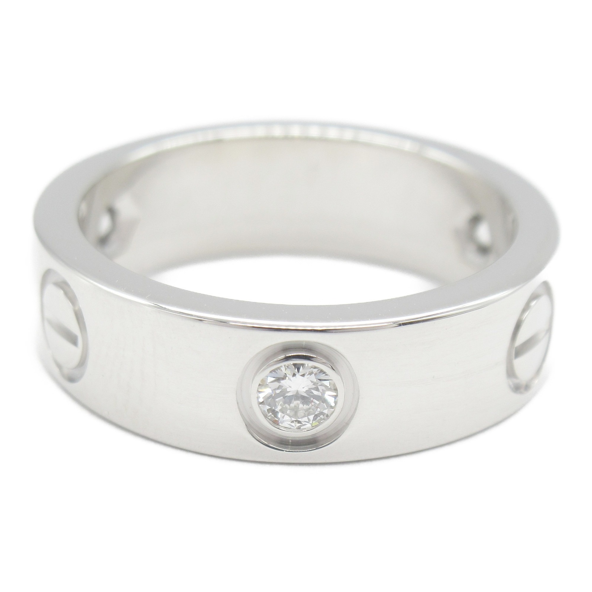 Cartier Love Ring 3PD K18WG (White Gold) Diamond Ladies Clear