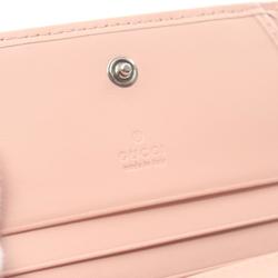 GUCCI GG Marmont Bi-fold Wallet Leather Women's Pink 466492