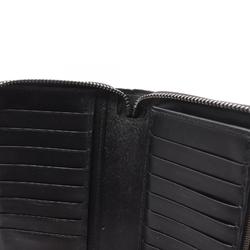 GUCCI Guccissima Round Long Wallet Leather Men's Black 451194