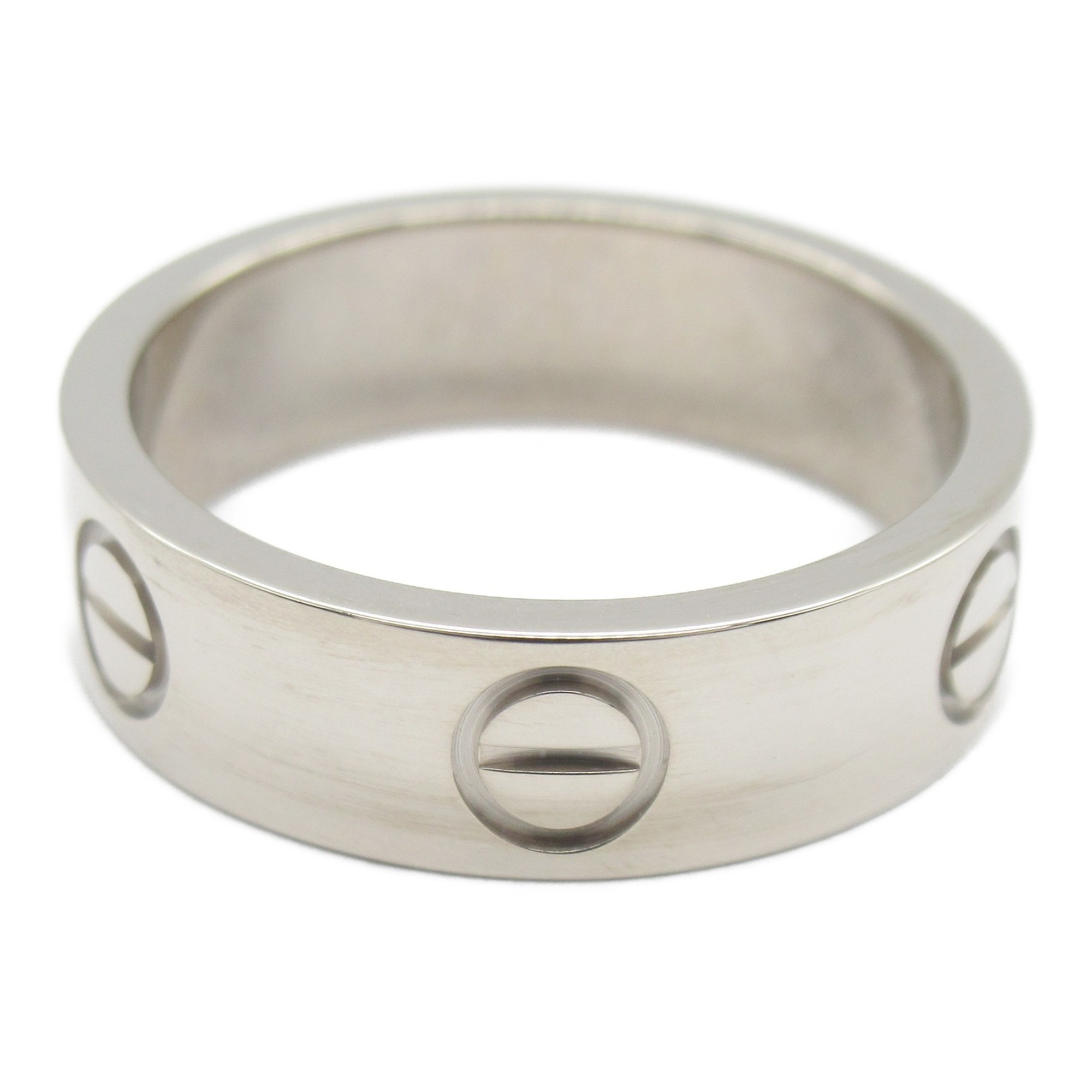 Cartier Love Ring, K18WG (White Gold), Men's, Women's, Gold