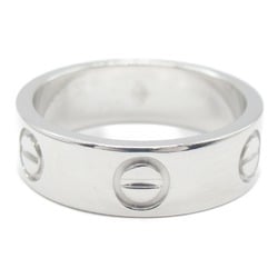 Cartier Love Ring, K18WG (White Gold), Men's, Women's, Silver