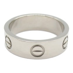 Cartier Love Ring, K18WG (White Gold), Men's, Women's, Silver