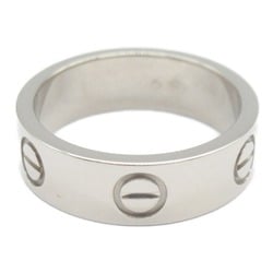 Cartier Love Ring, K18WG (White Gold), Men's, Women's, Silver