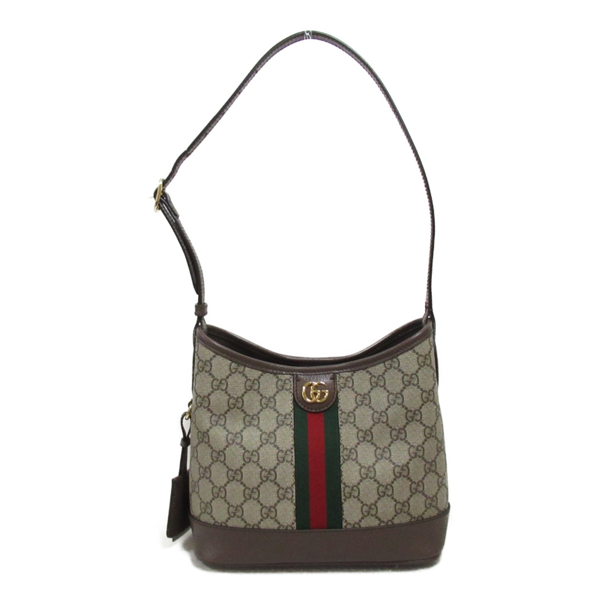 GUCCI Shoulder Bag, Coated Canvas, Women's, Beige, Brown, 781402