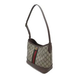 GUCCI Shoulder Bag, Coated Canvas, Women's, Beige, Brown, 781402