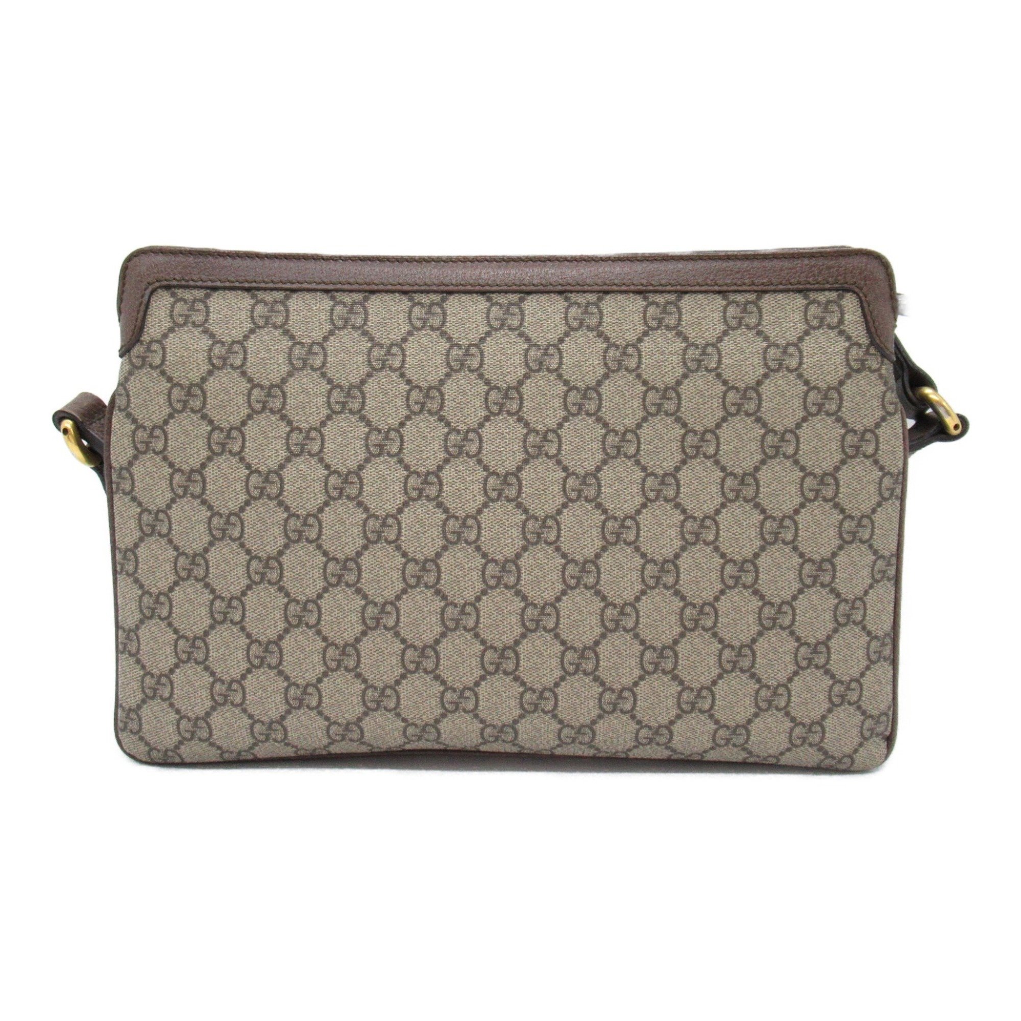 GUCCI Ophidia Shoulder Bag Canvas GG Supreme Women's Beige Brown 523534