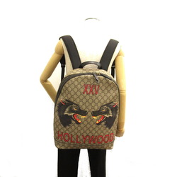 Gucci GG Blooms & Embroidery Rucksack Backpack Bag Coated Canvas Men's Women's Brown 419584