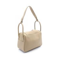 Hermes Lindy 26 Trench Shoulder Bag Taurillon Clemence Women's Beige