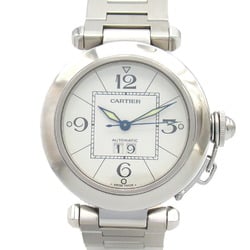 Cartier Pasha C Big Date Wristwatch Stainless Steel Men's Women's White W31055M7