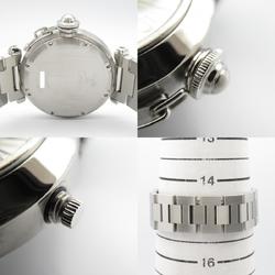 Cartier Pasha C Big Date Wristwatch Stainless Steel Men's Women's White W31055M7