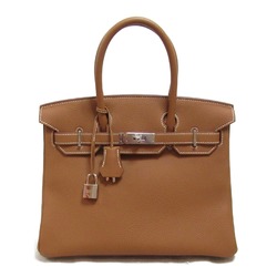 Hermes HERMES Birkin 30 Gold Handbag Bag Leather Togo Women's Brown