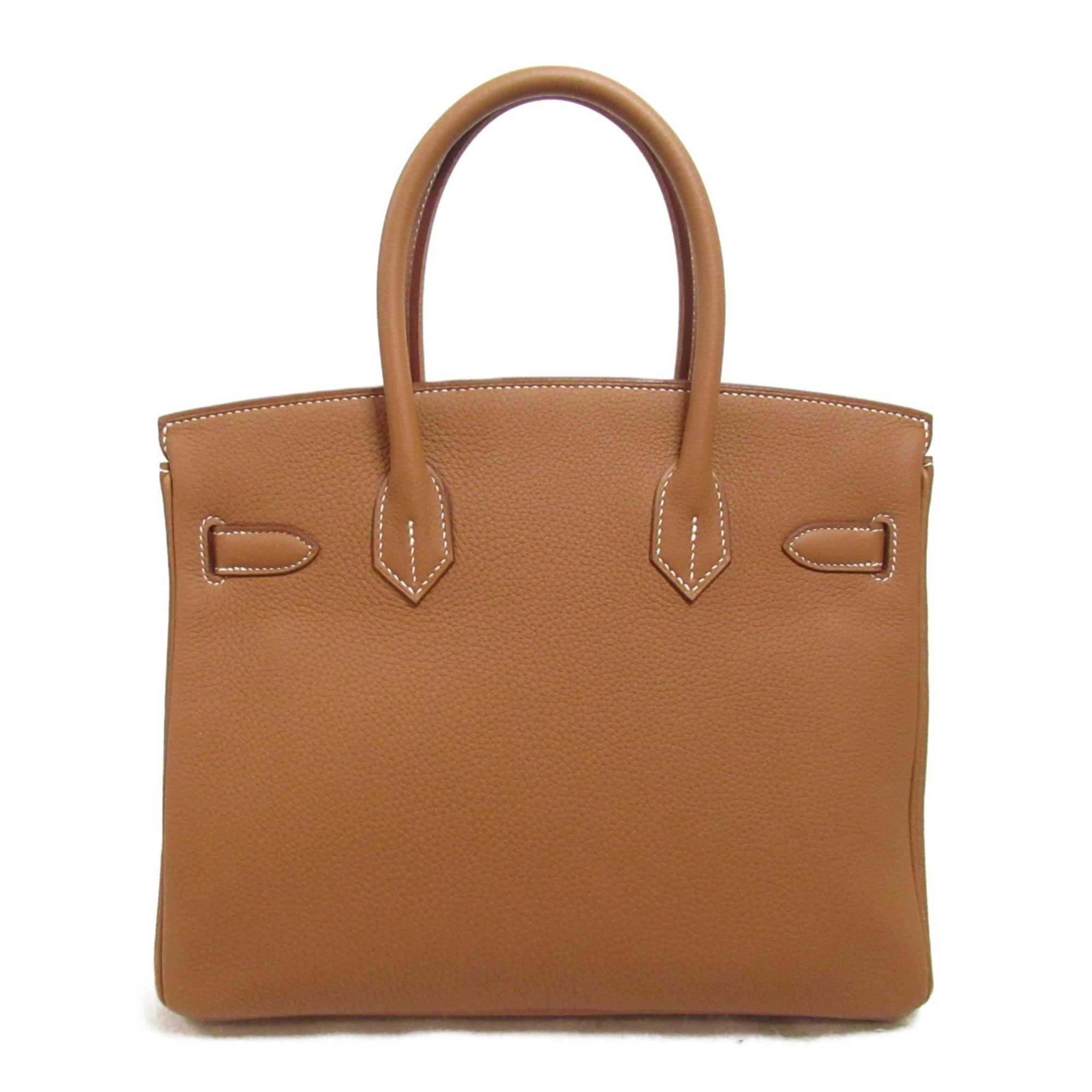 Hermes HERMES Birkin 30 Gold Handbag Bag Leather Togo Women's Brown