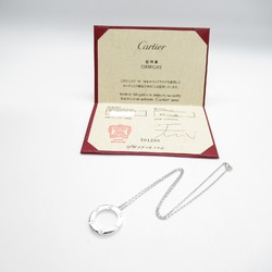 Cartier Love Circle 3PD Necklace, K18WG (White Gold), Diamond, Women's, Clear, B7014600