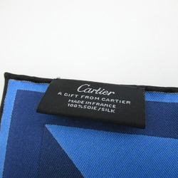 CARTIER Scarf Muffler/Scarf Silk Women's Navy Green