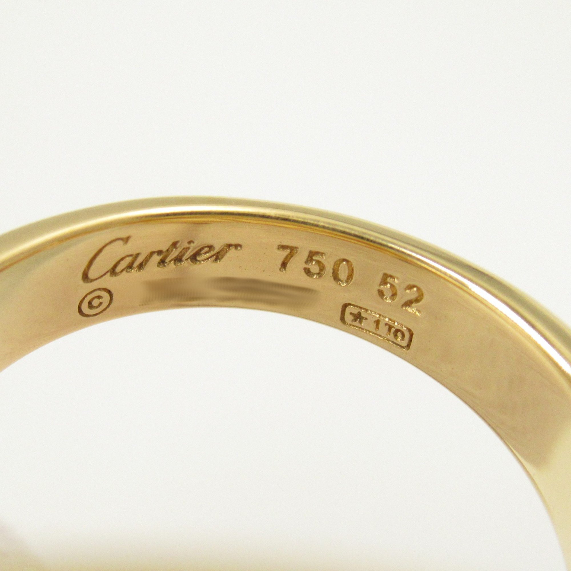 Cartier Pasha Grid Shell Ring, K18 (Yellow Gold), Shell, Women's, White