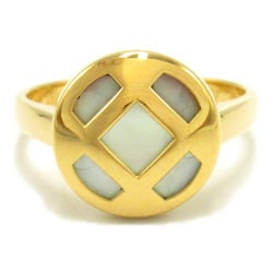 Cartier Pasha Mother of Pearl Ring, K18 (Yellow Gold), Pearl, Women's, White