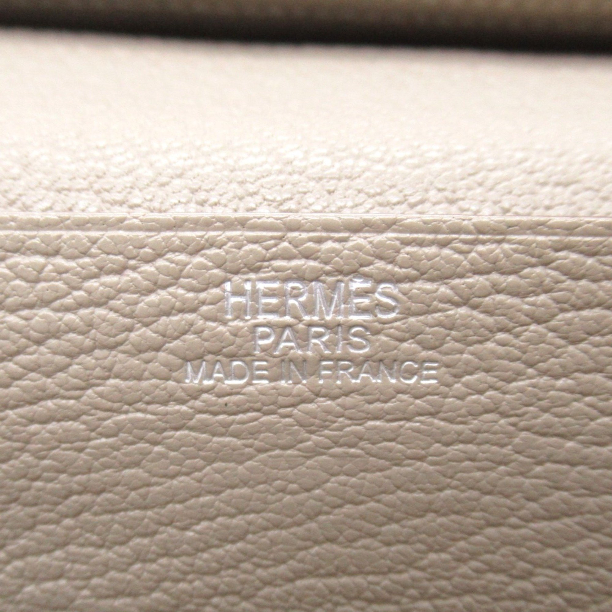 Hermes HERMES Bearn Souffle Verso Bi-fold Long Wallet Leather Chevre Women's Pink