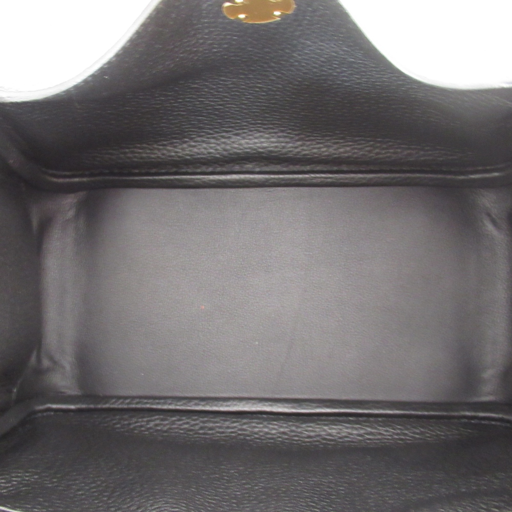 Hermes Lindy 26 Black Shoulder Bag Leather Taurillon Clemence Women's