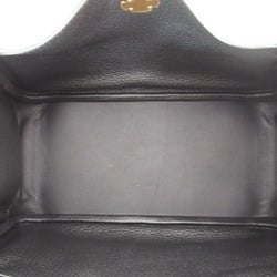 Hermes Lindy 26 Black Shoulder Bag Leather Taurillon Clemence Women's