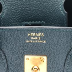 Hermes HERMES Birkin 25 Vert Rousseau Handbag Bag Evercolor Women's Green