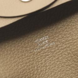 Hermes HERMES Bastia Wallet/Coin Case Wallet Evercolor Women's Beige