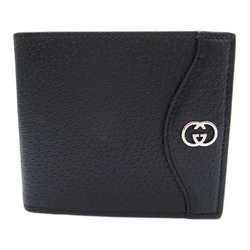 Gucci GUCCI Bi-fold wallet Leather Men's Black 734998DJ20N1000