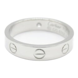 Cartier Love Ring 1P Diamond K18WG (White Gold) Men's Women's Clear