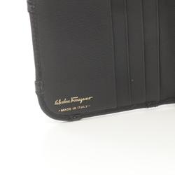 Salvatore Ferragamo Bi-fold Wallet Leather Women's Black