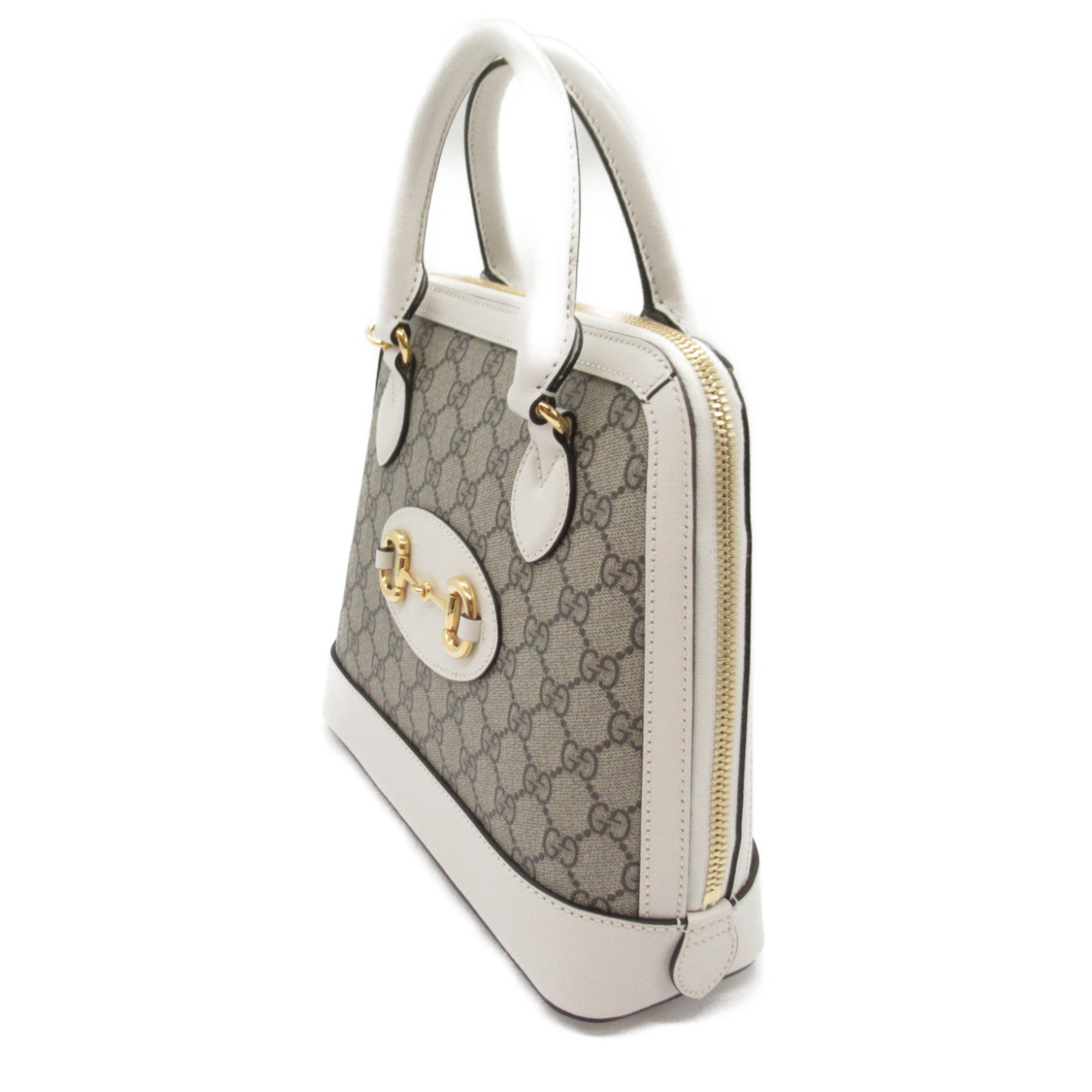 GUCCI 2way shoulder bag Bag Leather Coated canvas Women's Beige White 621220