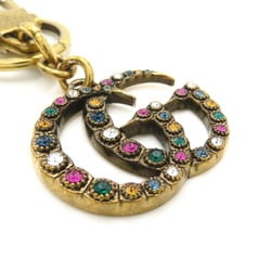 GUCCI GG Multi Key Ring Metal Rhinestone Women's Gold