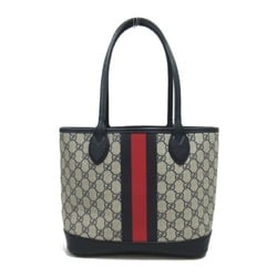 GUCCI Bag GG Canvas Leather Women's Beige Black 726762