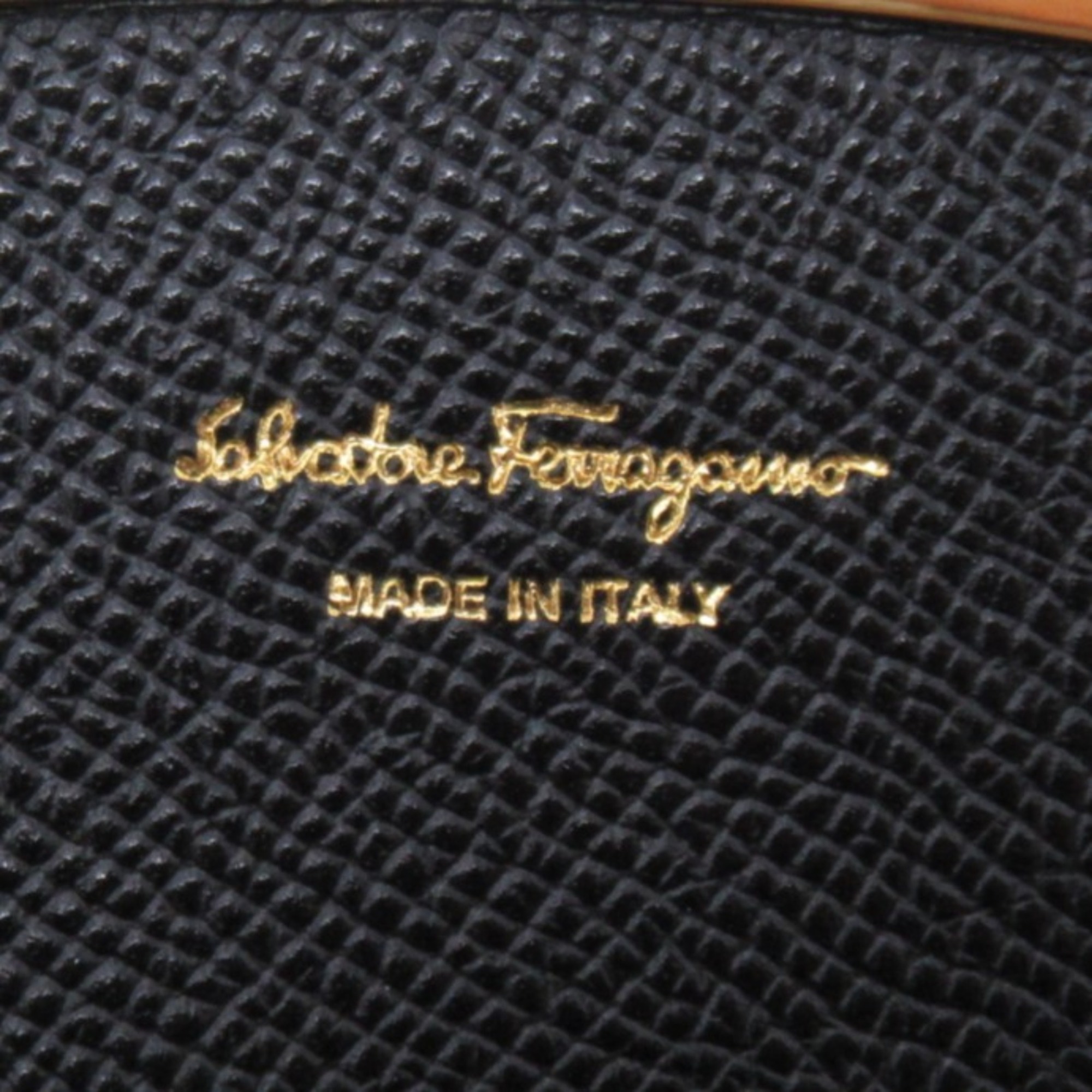 Salvatore Ferragamo Business Card Holder/Card Case Leather Men's Women's Black 22D198683350