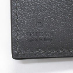 GUCCI Bi-fold Wallet Canvas GG Supreme Men's Gray Black 597609UULBN1244