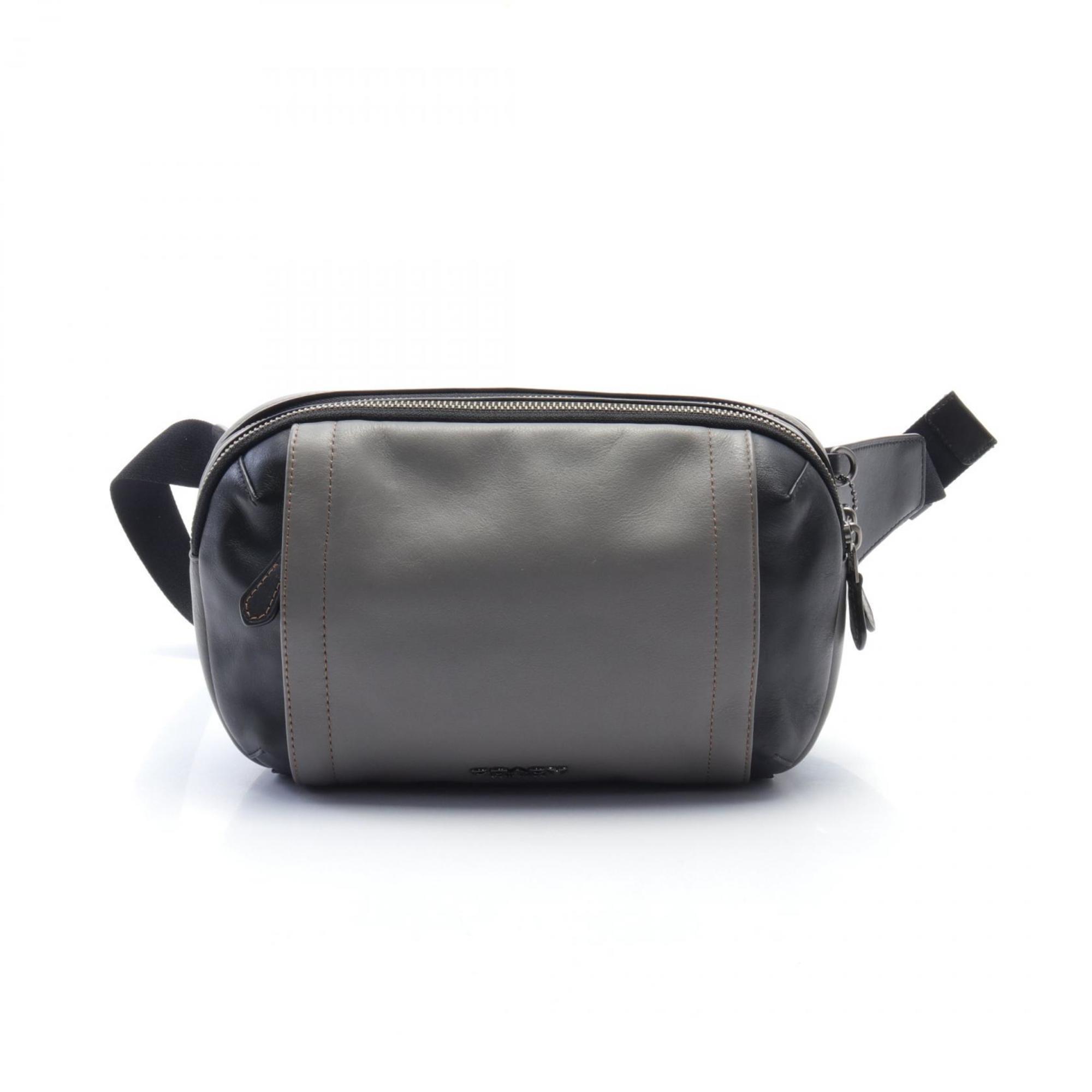 Coach Graham Utility Pack Waist Bag Body Leather Men's Gray F37594