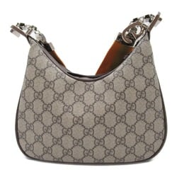 GUCCI 2-way shoulder bag, GG canvas, women's, beige, brown, 699409