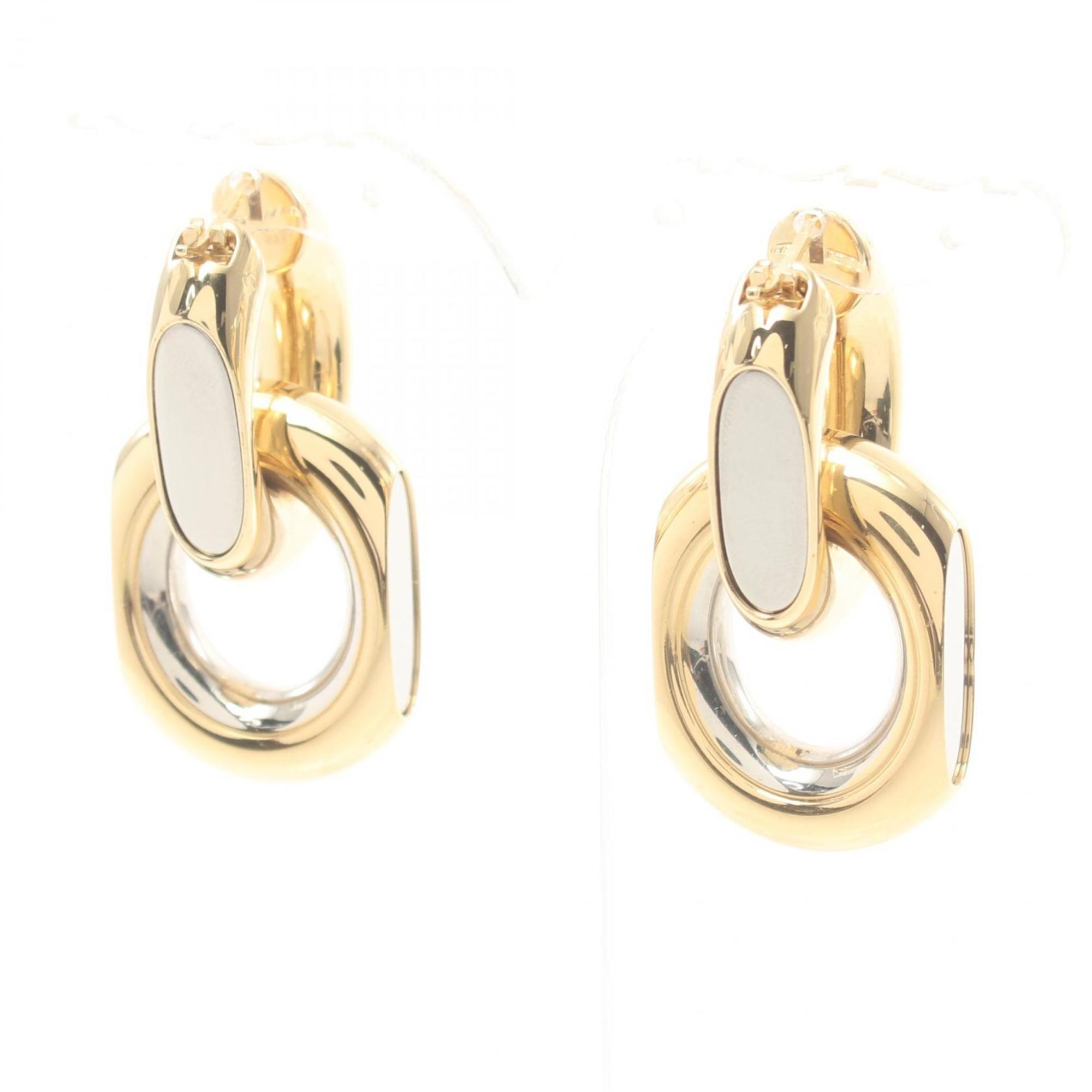 Yves Saint Laurent Saint Laurent Cassandra Duo Link Earrings GP (Gold Plated) Stainless Steel Women's Gold Silver 778541Y000A8468